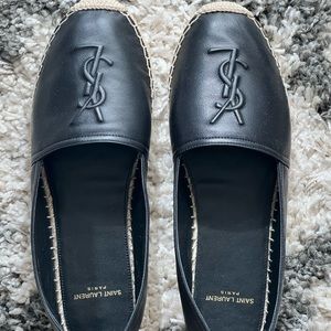YSL leather espadrilles. Size 38 EU/8 US